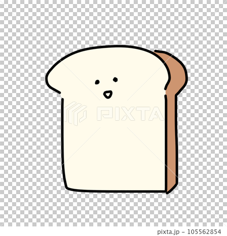 可愛的麵包簡單插畫 105562854