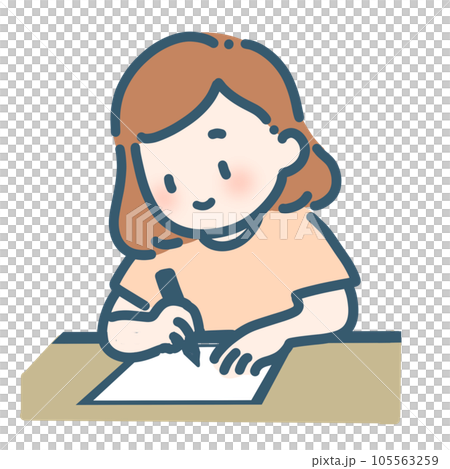 writing woman 105563259