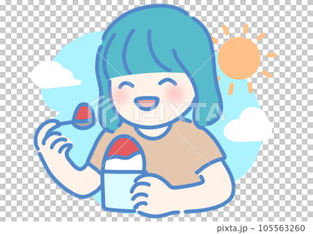 summer! shaved ice and girl summer! shaved ice and girl 105563260