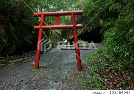 溝ノ口洞穴 入り口前の鳥居 溝ノ口洞穴 入り口前の鳥居 105564042