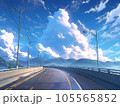 高速道路と青空 105565852
