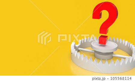 The Question on Bear trap for Business concept 3d rendering 105568114