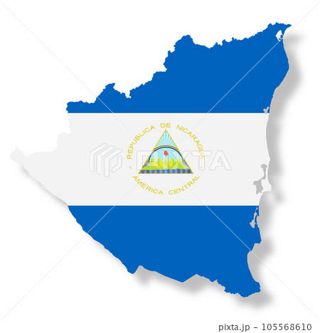 Nicaragua flag map with clipping path 3d illustration Nicaragua flag map with clipping path 3d illustration 105568610