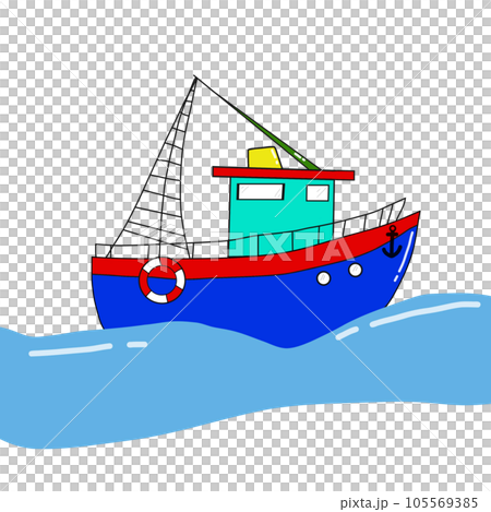 fishing boat on the sea 105569385