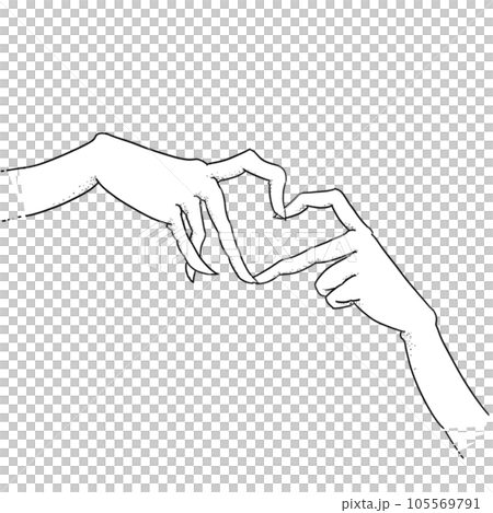 指ハート 105569791