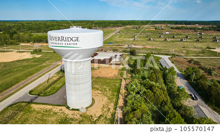 Riverridge white water tower aerial train track parts abandoned bunker houses scary place 105570147
