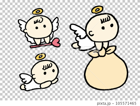 かわいい赤ちゃんの天使 105571465