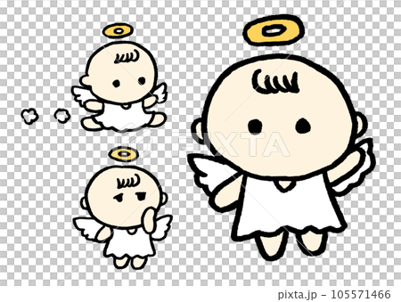 かわいい赤ちゃんの天使 105571466