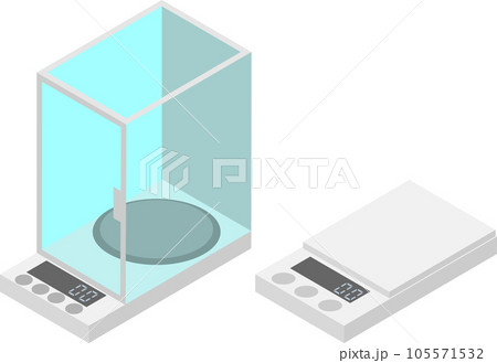アイソメトリックな電子天秤のイラストセット 105571532