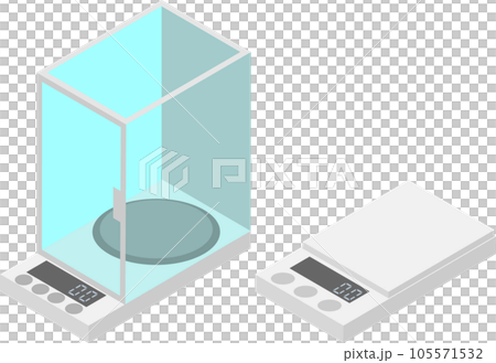 アイソメトリックな電子天秤のイラストセット 105571532