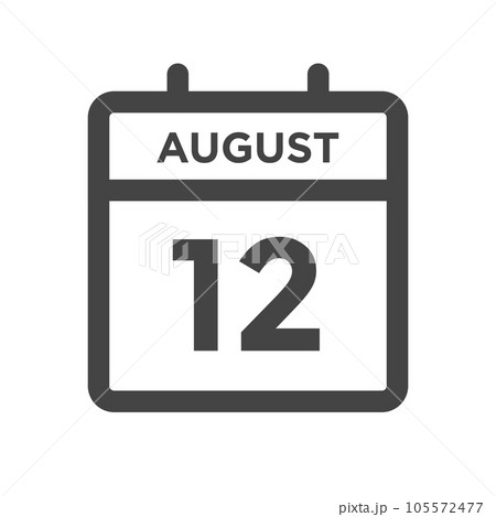 August 12 Calendar Day or Calender Date for Deadlines or Appointment August 12 Calendar Day or Calender Date for Deadlines or Appointment 105572477
