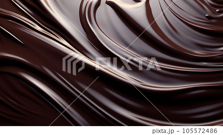 chocolate melted texture background. generative AI 105572486