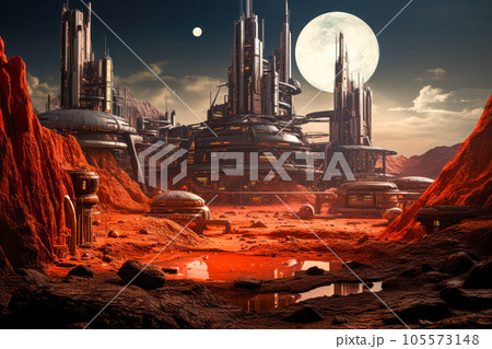 Fantasy alien planet Fantasy alien planet 105573148