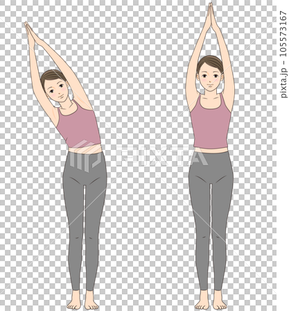 Woman doing Yoga Illustration the background of , the moon and the