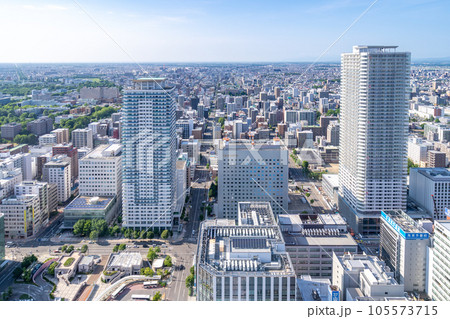 札幌JPワター展望室38階　眺め　眺望　north　北方面 105573715