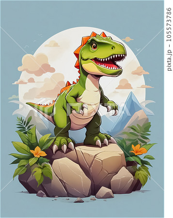 ティラノサウルスの子ども(AI画像生成＋画像編集ソフト） 105573786