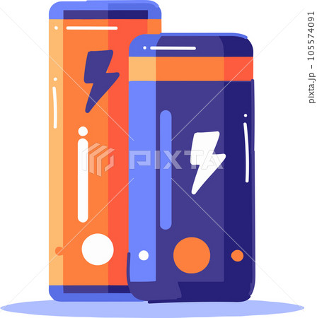 Hand Drawn energy storage battery in flat style Hand Drawn energy storage battery in flat style 105574091