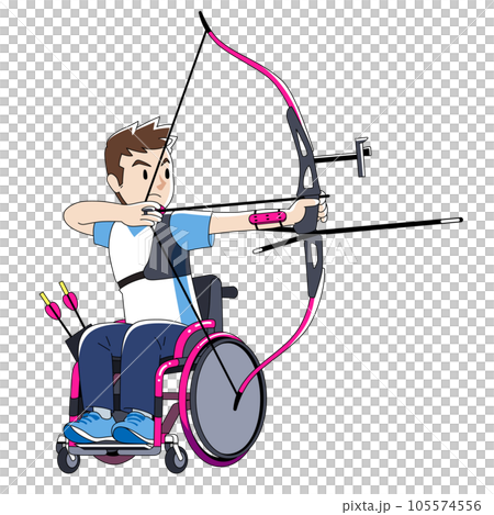 A man doing para-archery with a gentle touch 105574556