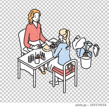 Inbound: Foreign women experiencing a nail salon Inbound: Foreign women experiencing a nail salon 105574558