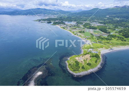 北海道 アルトリ岬を空撮 105574659