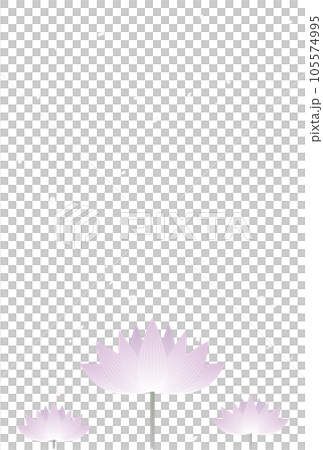 Mourning postcard Simple lotus flower 105574995