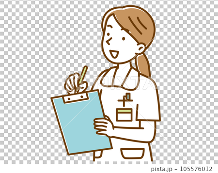 一位提出問題並檢查圖表的女護士 一位提出問題並檢查圖表的女護士 105576012