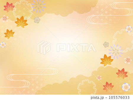 秋の和柄背景 105576033