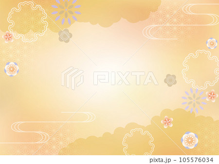 秋の和柄背景 105576034