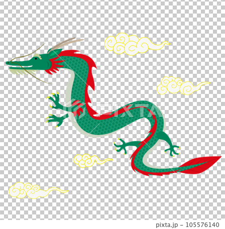 登る龍のイラスト　辰年のイラスト 105576140