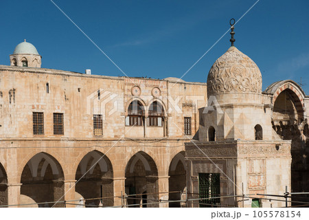 Traditional Islamic architecture. Temple Mount, Jerusalem Traditional Islamic architecture. Temple Mount, Jerusalem 105578154