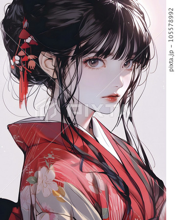 着物が似合う女性のイラスト(Generative AI) 着物が似合う女性のイラスト(Generative AI) 105578992