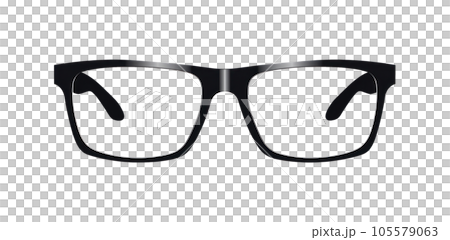 Black sunglasses isolated Black sunglasses isolated 105579063