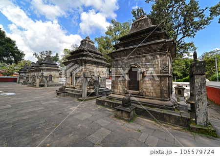 Ancient Hindu temple in Pashupatinath before the earthquake that destroyed them. Kathmandu, Nepal Ancient Hindu temple in Pashupatinath before the earthquake that destroyed them. Kathmandu, Nepal 105579724