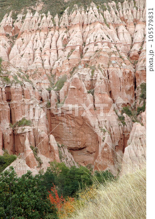 Geological reserve. The ravine of Rapa Rosie, Romania Geological reserve. The ravine of Rapa Rosie, Romania 105579831