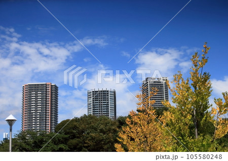 青空とタワーマンション 青空とタワーマンション 105580248