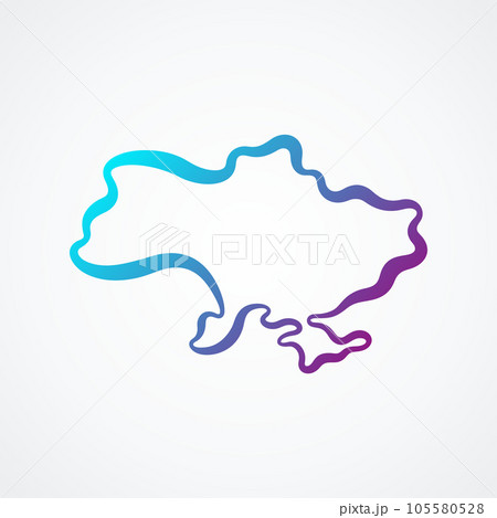 Ukraine - Outline Map Ukraine - Outline Map 105580528