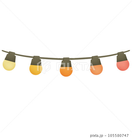 Autumn decorative lights, line illustration for Holiday poster, greeting card, party invite 105580747