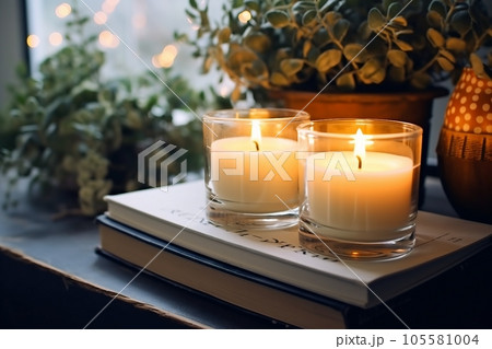 interior design, Cozy home interior decor, burning candles 105581004