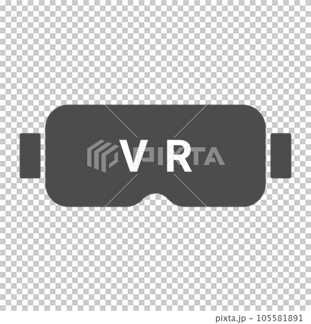 VR 護目鏡的簡單矢量圖標說明 105581891