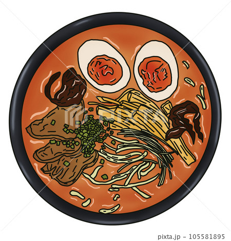 vector set of noodles 105581895