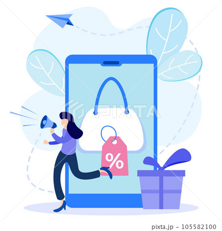 Illustration vector graphic cartoon character of discount 105582100