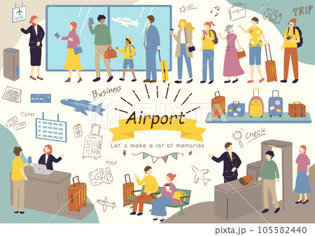 空港のイラスト素材集 105582440