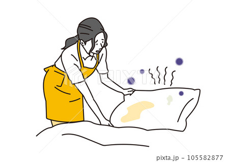 ハウスクリーニングをするアジア人女性 105582877