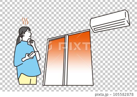 遭受空調故障的婦女 105582878