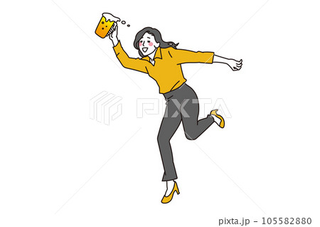 酒を飲んで酔っ払う女性 酒を飲んで酔っ払う女性 105582880