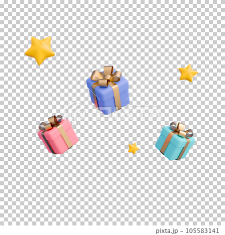 3DCG | Gifts to choose from 3 color gift boxes 105583141