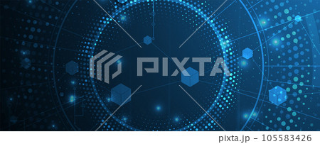 Abstract hexagon background. Technology poligonal design. Digital futuristic minimalism 105583426