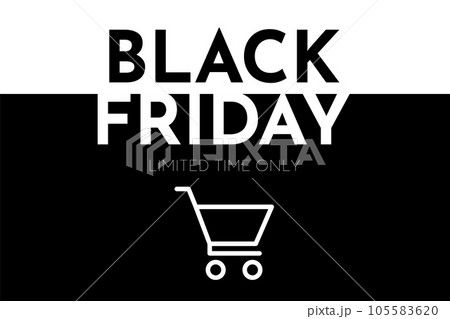 Black Friday Sale banner layout design template. Horizontal banner, poster, header website. Advertising Poster design Black friday 105583620