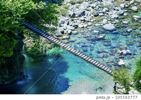 中津川市、付知峡 やじろ橋の絶景 105583777