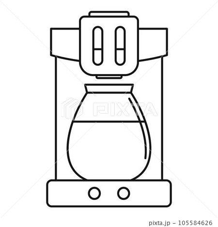 Coffee machine icon. Outline coffee machine vector icon for web design isolated on white background Coffee machine icon. Outline coffee machine vector icon for web design isolated on white background 105584626